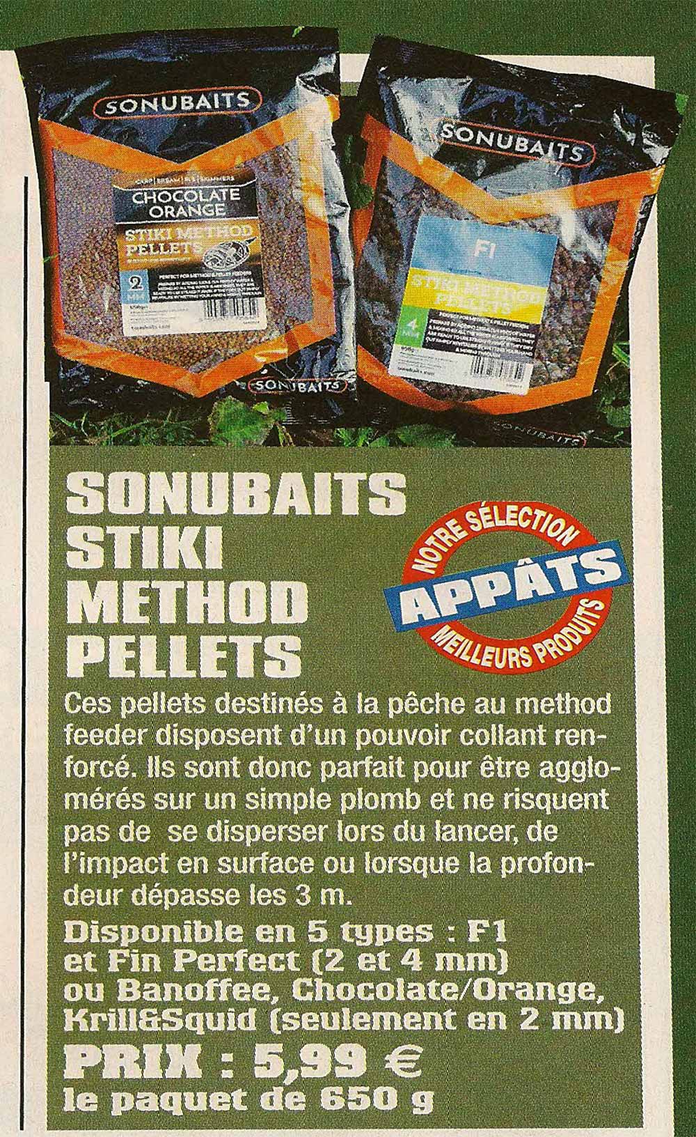 sonubaits stiki method pellets