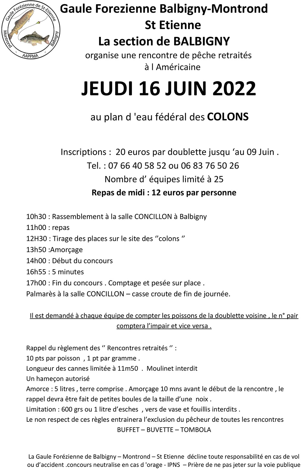 concours retraités Balbigny 16 Juin 2022