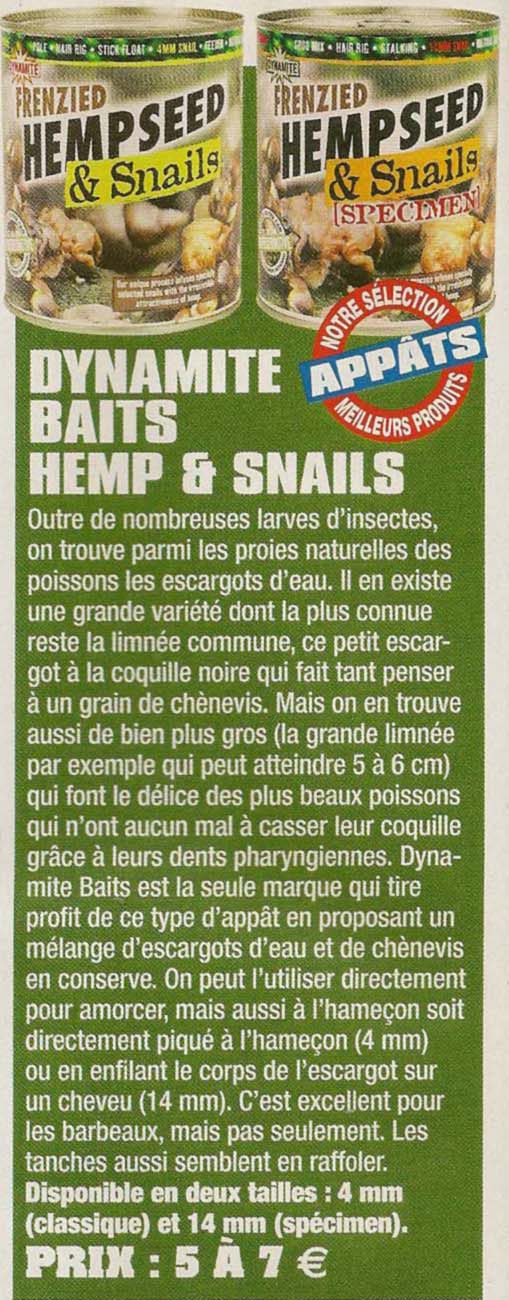 dynamitebaites hemp snails