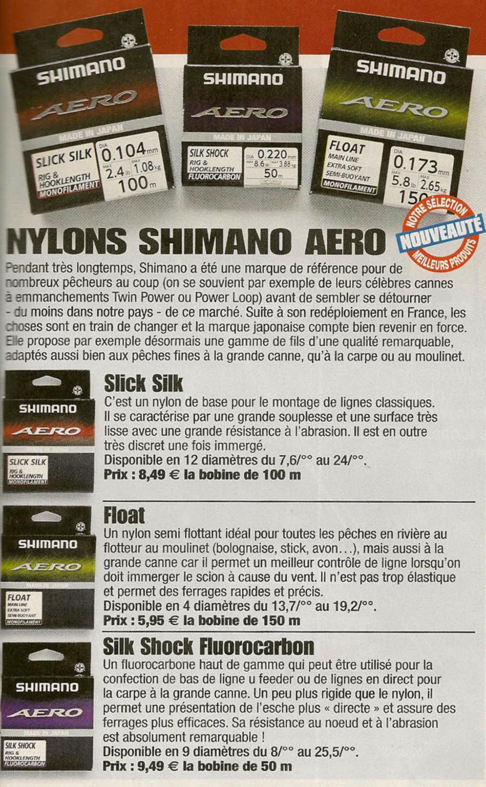 nylons shimano aero