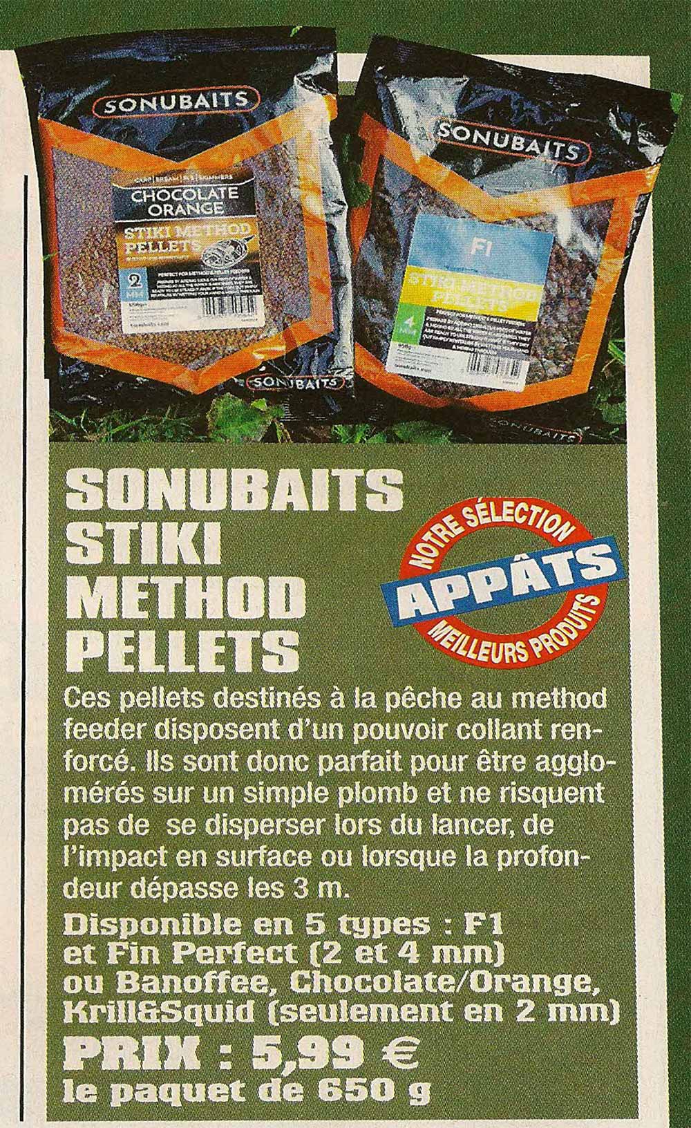 sonubaits stiki method pellets