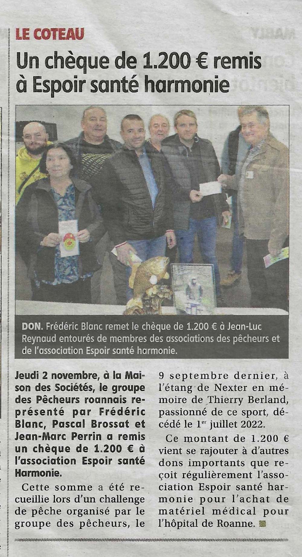 espoir sante harmonie pays roannais